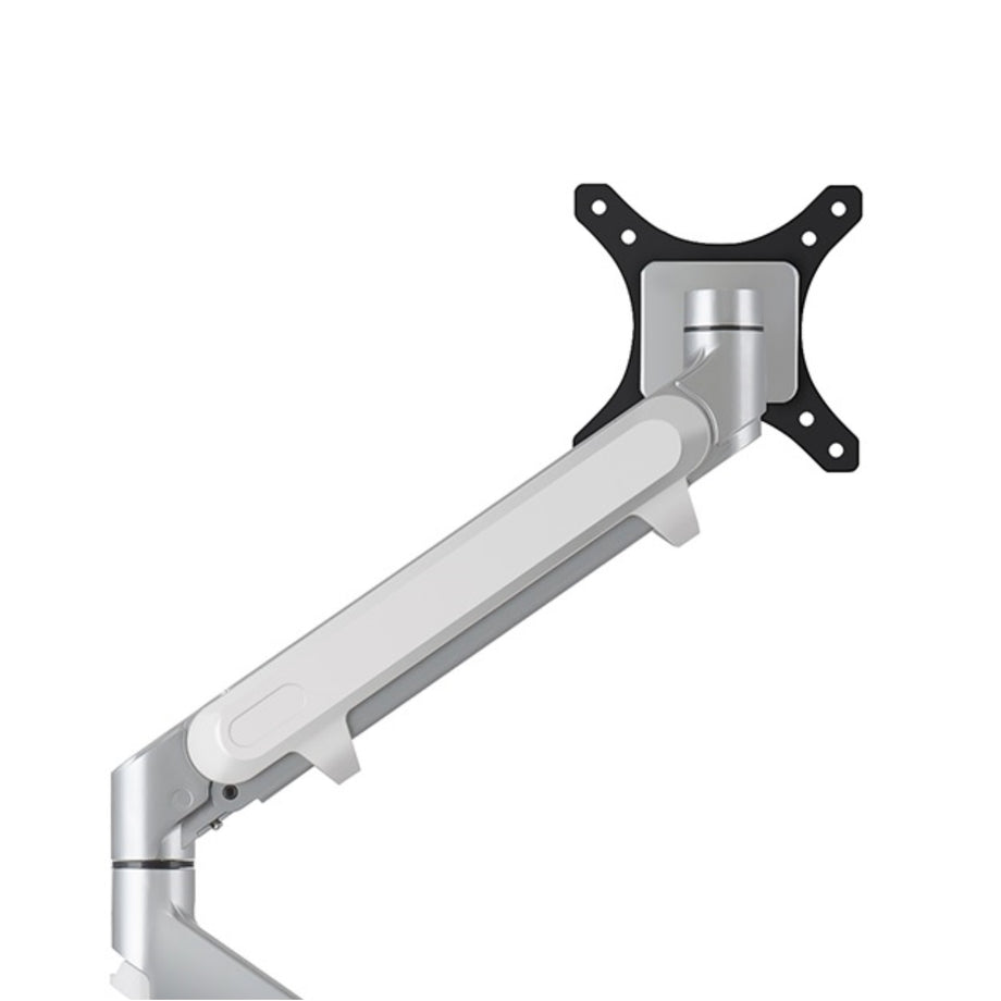 OZ 1 - Single Monitor Gas Spring Desk Mount - Sliver