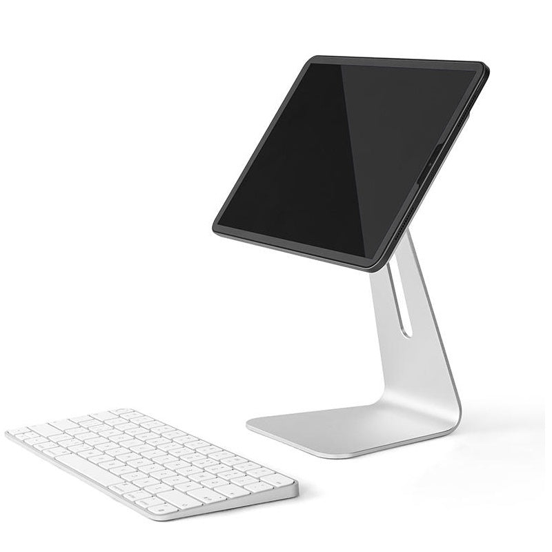 AP 7SM - Magnetic Tablet Stand Aluminum Adjustable Tablet Desktop Stand 360 Degree Swivel Magnetic  Stand - Sliver