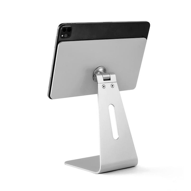 AP 7SM - Magnetic Tablet Stand Aluminum Adjustable Tablet Desktop Stand 360 Degree Swivel Magnetic  Stand - Sliver