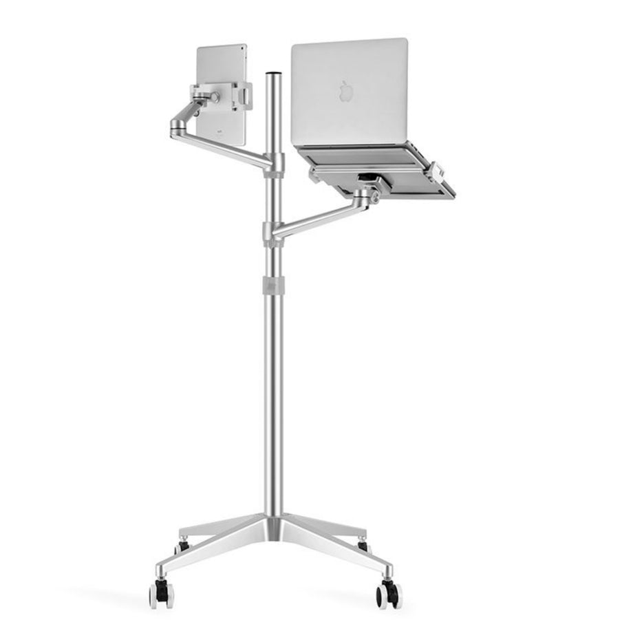 UP 9L - Rolling Adjustable Laptop & Tablet Stand - Sliver