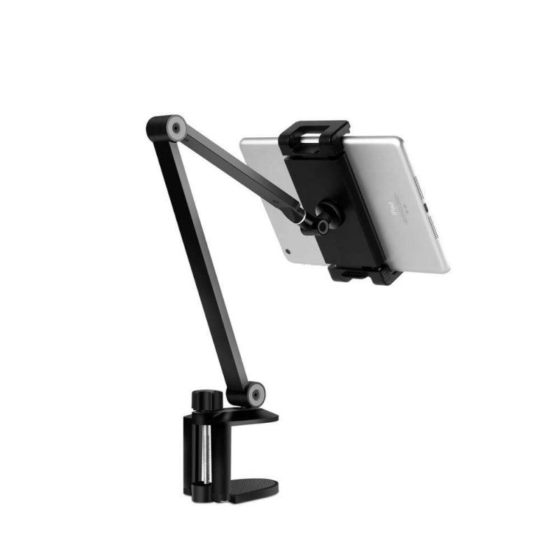 AP 7LC - Tablet Holder Stand Adjustable Height 4 to13inch Phone Stand Desktop Phone and Tablet Clamp - Black