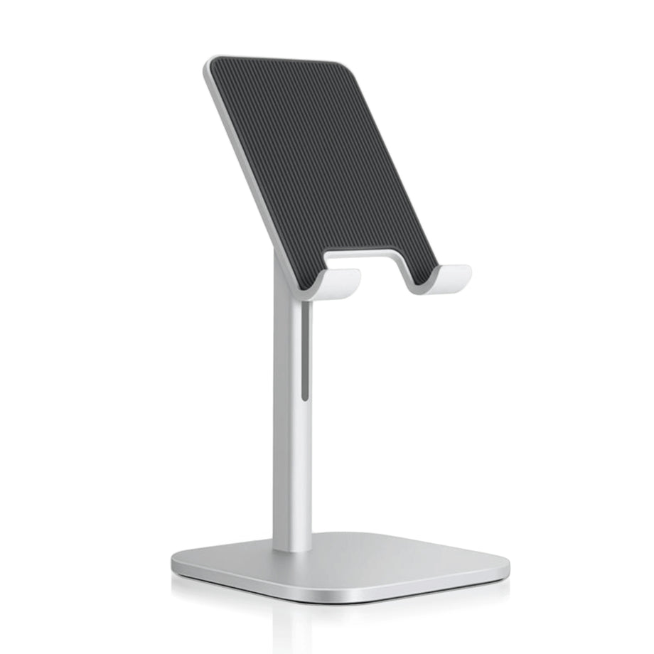 AP 4L - Cell Phone Stand Panel Angle Adjustable Mobile Phone & Tablet PC Desk Top Support - Sliver