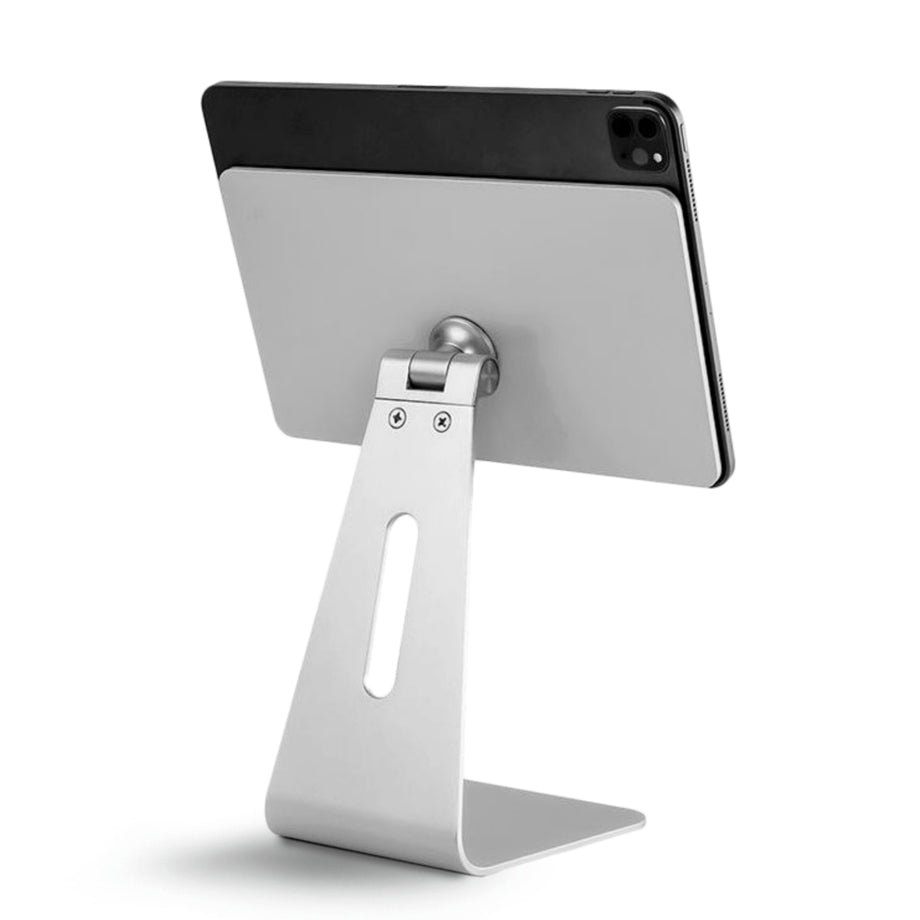 AP 7SM - Magnetic Tablet Stand Aluminum Adjustable Tablet Desktop Stand 360 Degree Swivel Magnetic  Stand - Sliver