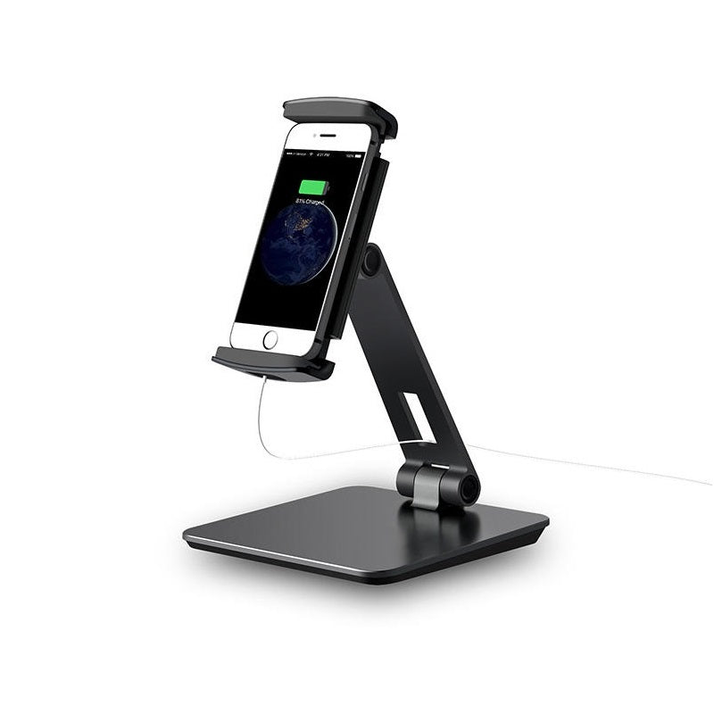 AP 7X - Desktop holder office use height adjustable 4 to 14 inch aluminium Smartphone tablet stand - Black