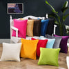 18"*18" Simple Style Solid Color Throw Pillow Case Soft Cushion Cover Sofa Chair Bed Decorative Square Pillow Cover 45*45cm Pillow Sham with Hidden Zipper Closure--Black