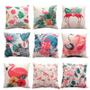 Linen Flamingo Cushion Cover