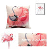 Linen Flamingo Cushion Cover