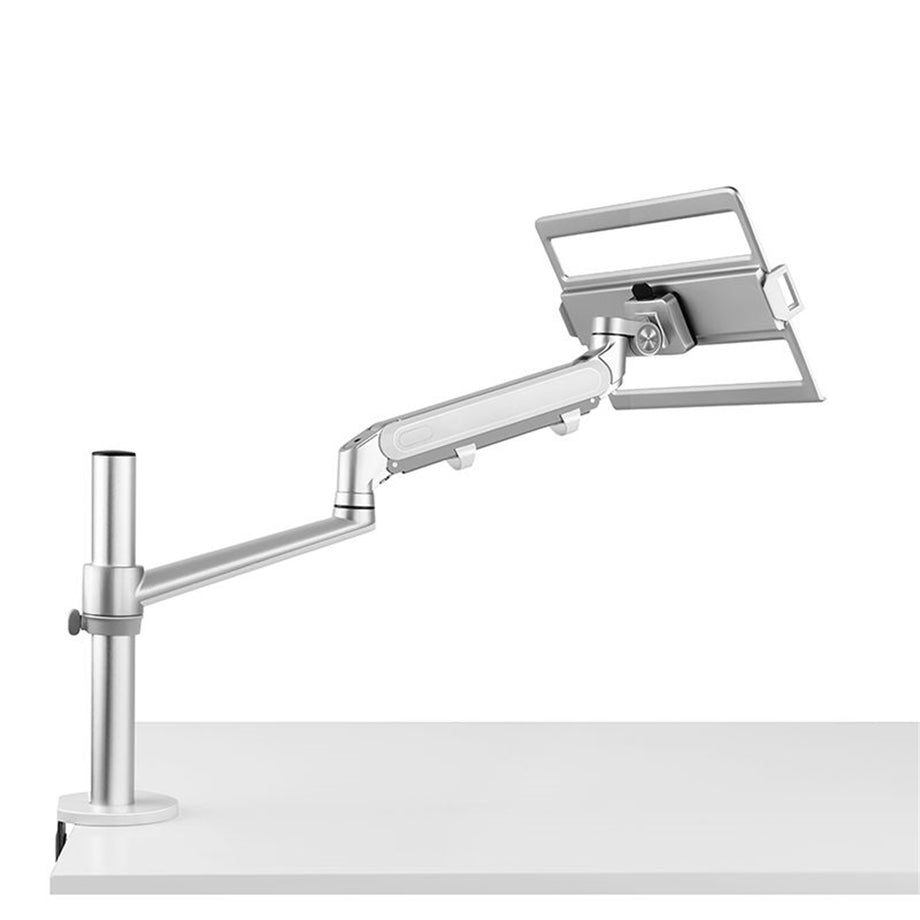 OL 1S Pro - Single LaptopMonitor Desk Mount - Sliver