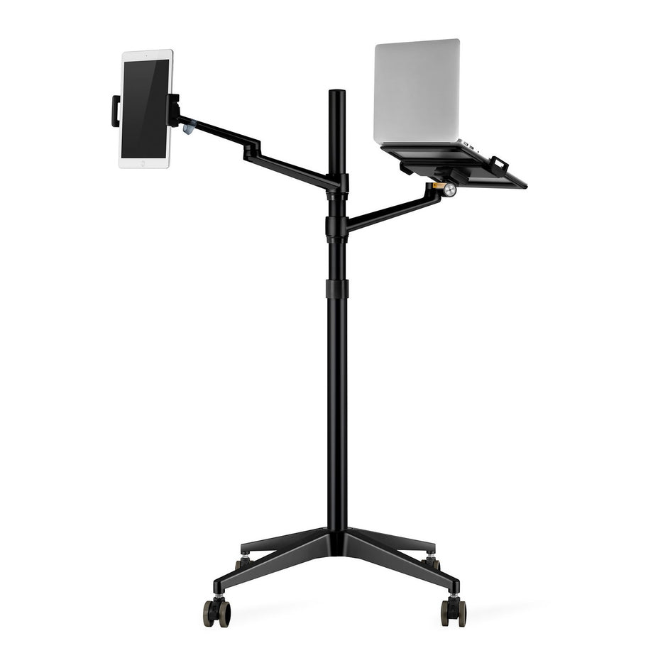 UP 9L - Rolling Adjustable Laptop & Tablet Stand - Black