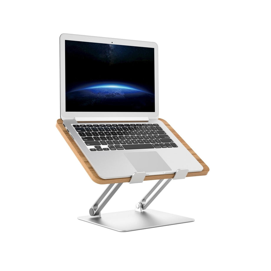 AP 2DM - Height Adjustable Durable Portable Stand With Wooden Board For Laptop And Study In Office or At Home - Wooden