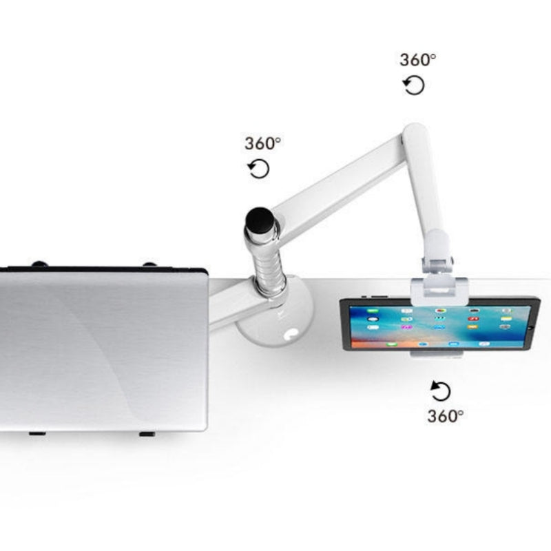 OA 9X - Laptop And Tablet Dual Arm Desktop Mount - Sliver