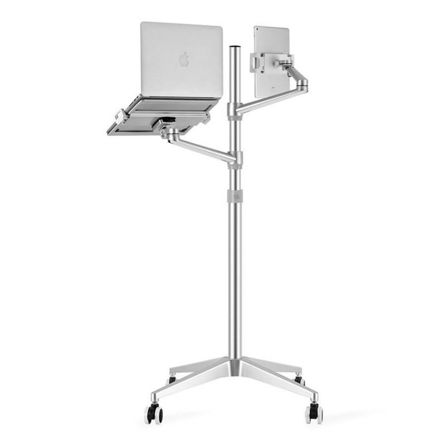 UP 9L - Rolling Adjustable Laptop & Tablet Stand - Sliver