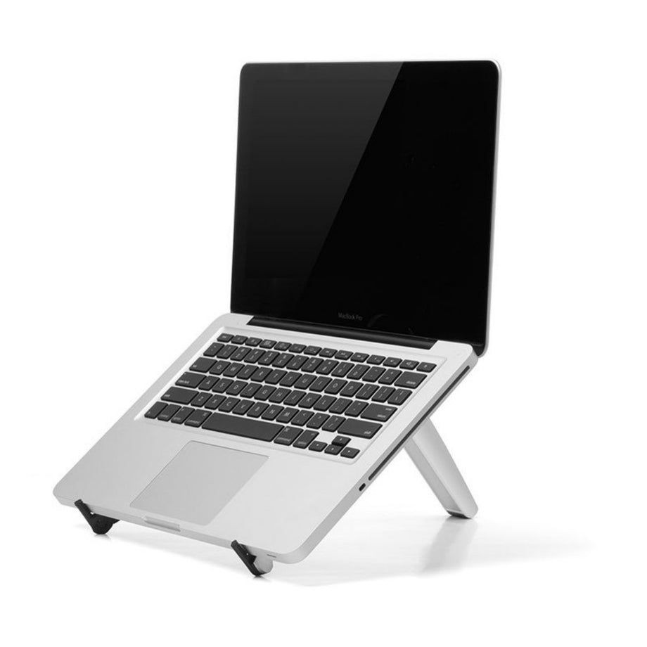 UP 1S - Portable Tripod Cooling Pad Stock Adjustable Laptop Stand Foldable Air cooled - White