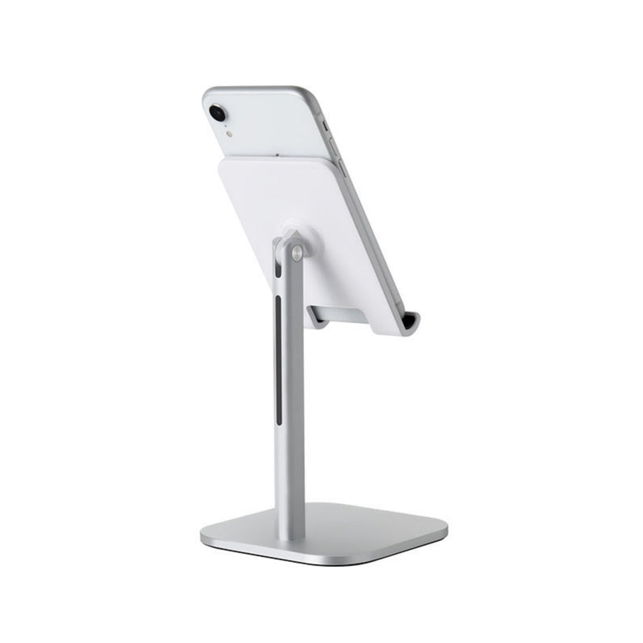 AP 4L - Cell Phone Stand Panel Angle Adjustable Mobile Phone & Tablet PC Desk Top Support - Sliver