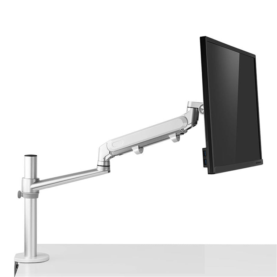 OL 1S Pro - Single LaptopMonitor Desk Mount - Sliver