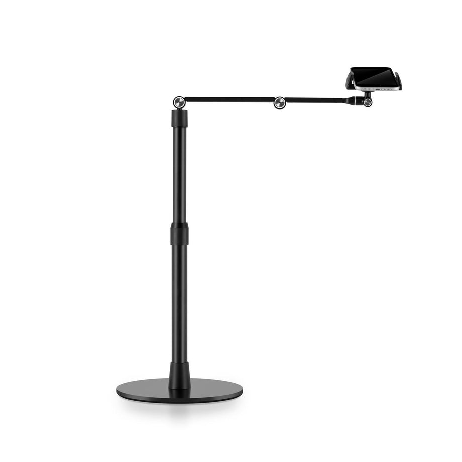 AP 4P - Tablet Overhead Stand Height Adjustable 360 Degree Rotatable Multi-angle Adjustable Desktop Stand - Black