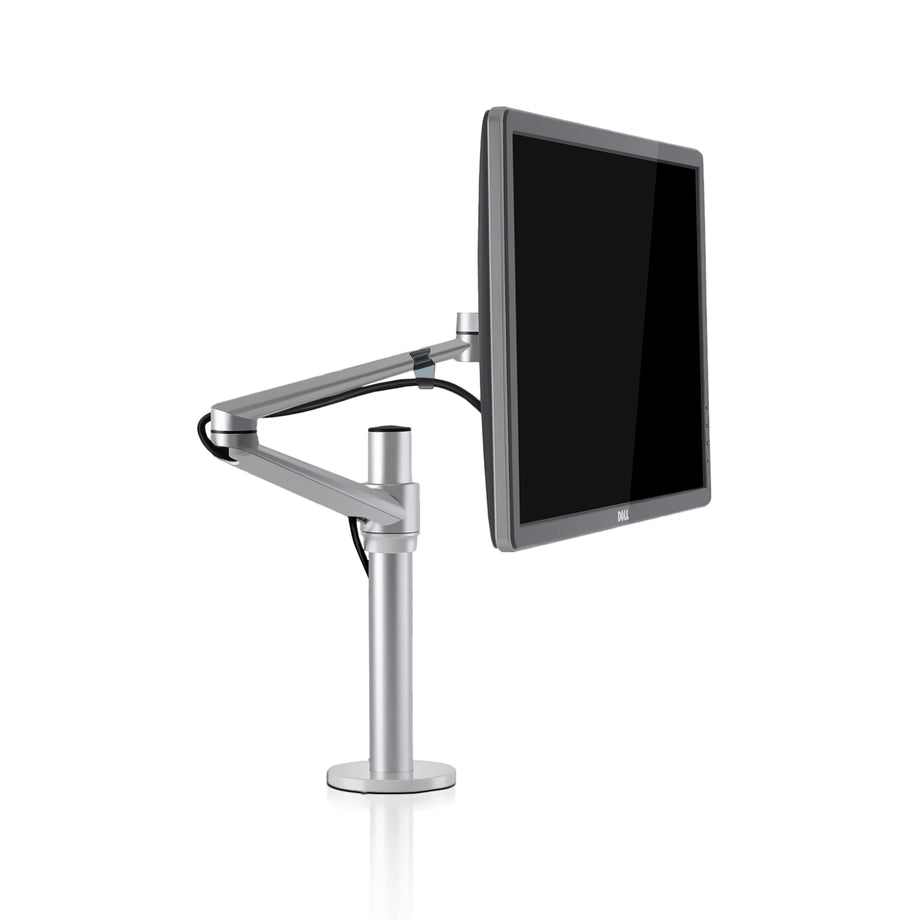 OL 1 - Single Computer Monitor Desk Mount Stand - Silver