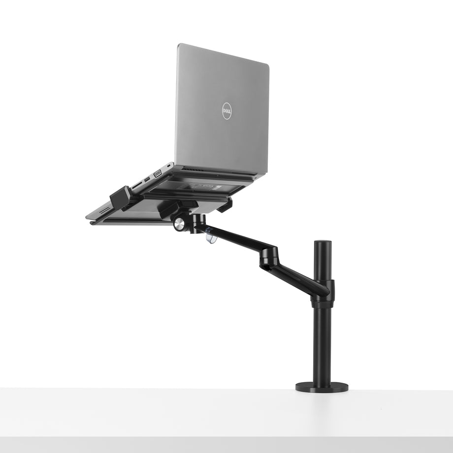 OL 1S - Single LaptopMonitor Desk Mount - Black