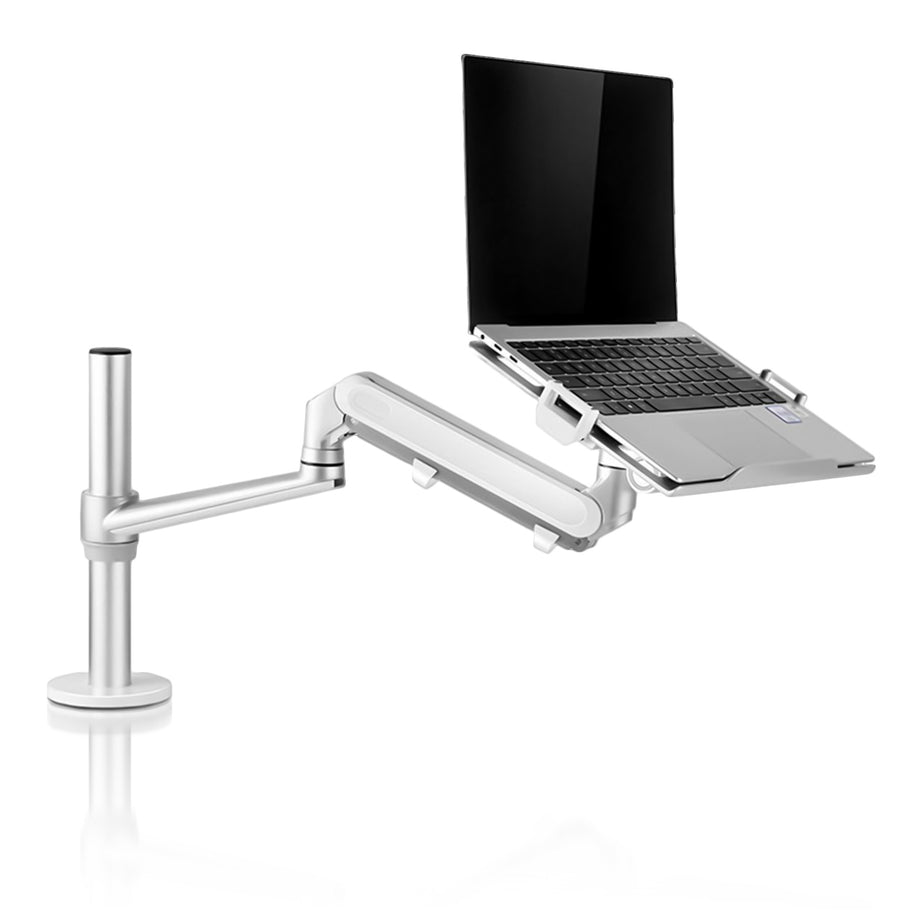 OL 1S Pro - Single LaptopMonitor Desk Mount - Sliver