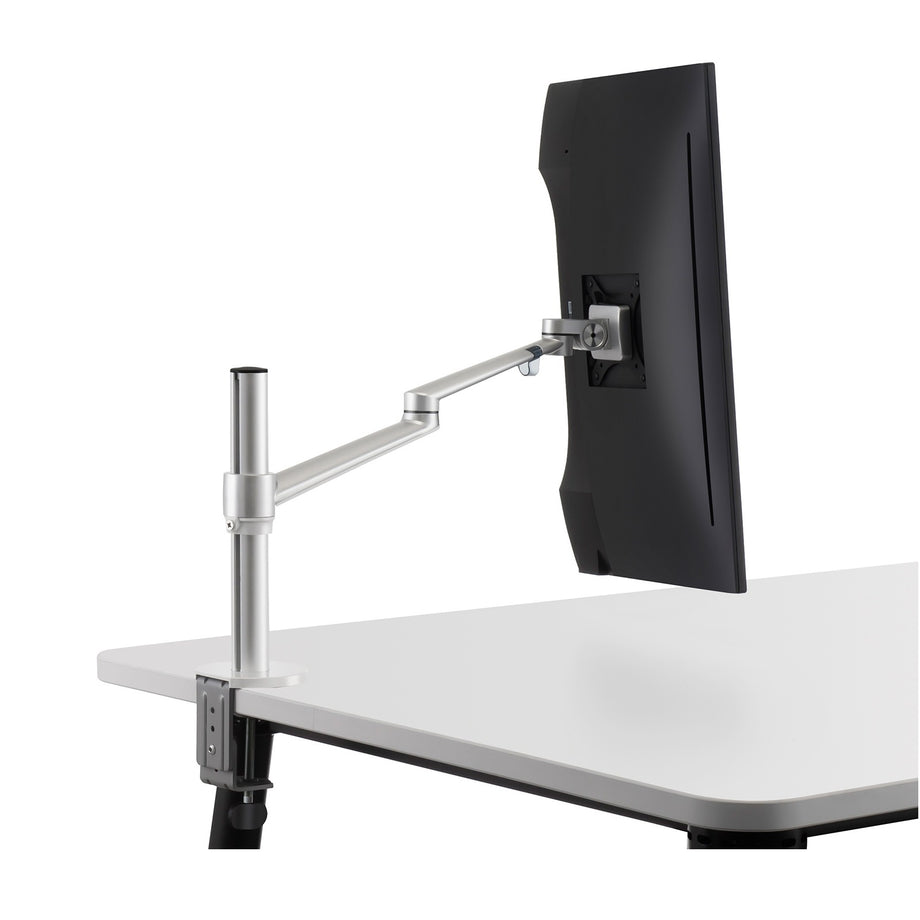 OL 1 - Single Computer Monitor Desk Mount Stand - Silver