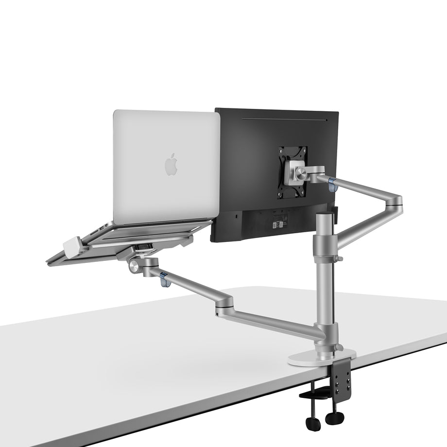 OL 3L - Monitor and Laptop Desk Mount - Sliver