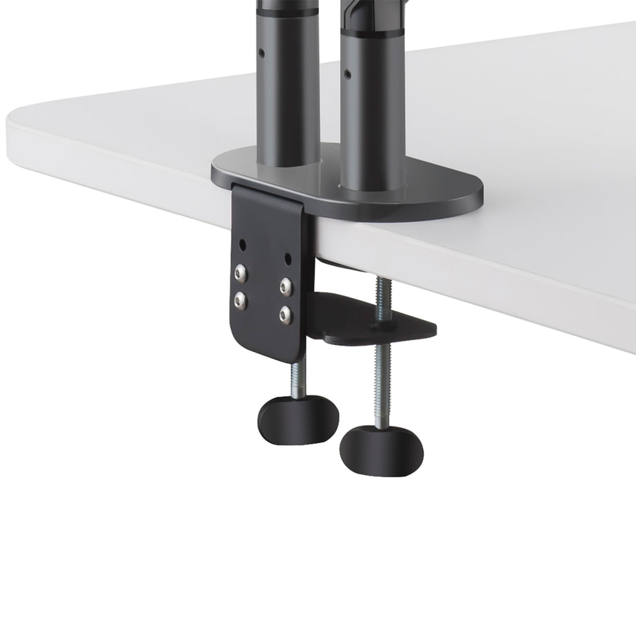 OZ 2 - Gas Spring Dual Monitor Desk Mount - Dark Grey