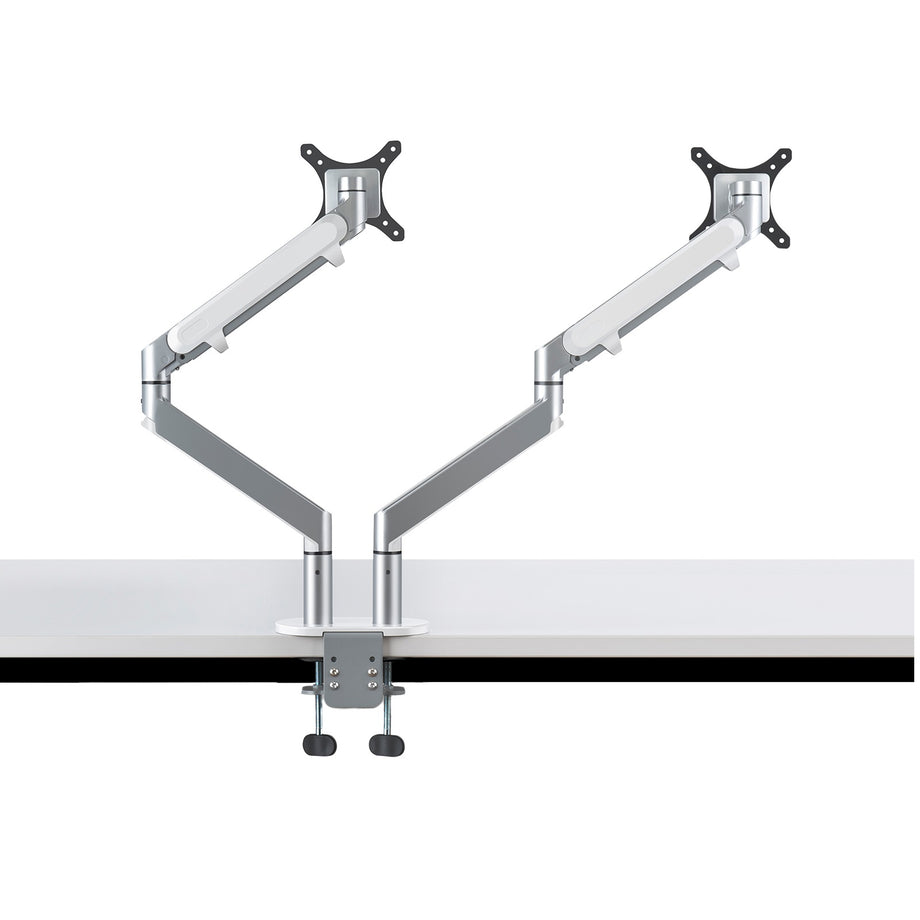 OZ 2 - Gas Spring Dual Monitor Desk Mount - Sliver