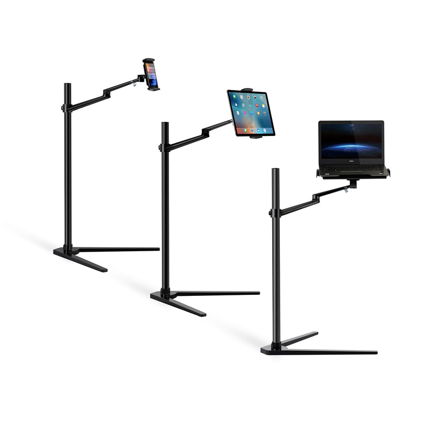 UP 8A - Multiple Laptop Tablet Floor Stand - Black