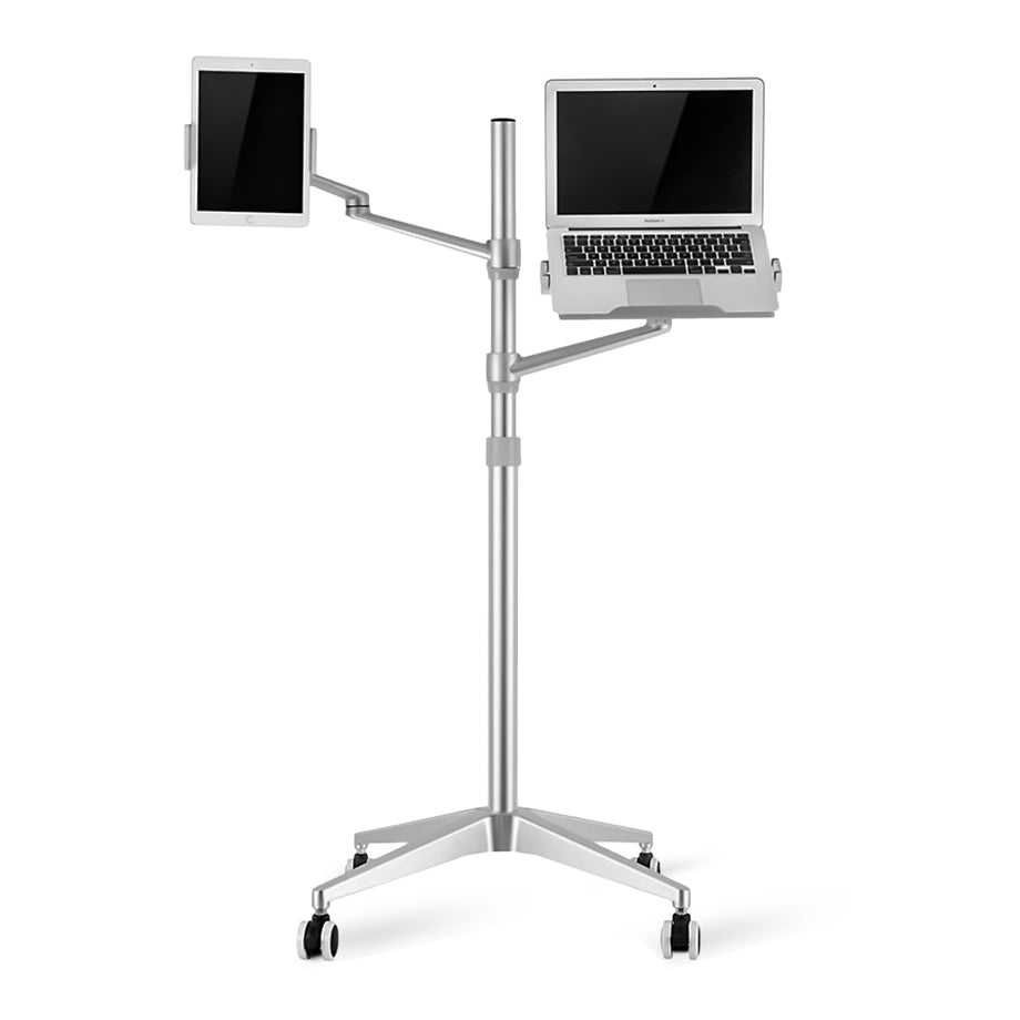 UP 9L - Rolling Adjustable Laptop & Tablet Stand - Sliver