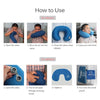 Neck Pillow Head Chin Neck Support Inflatable Soft Comfortable Travel Pillow